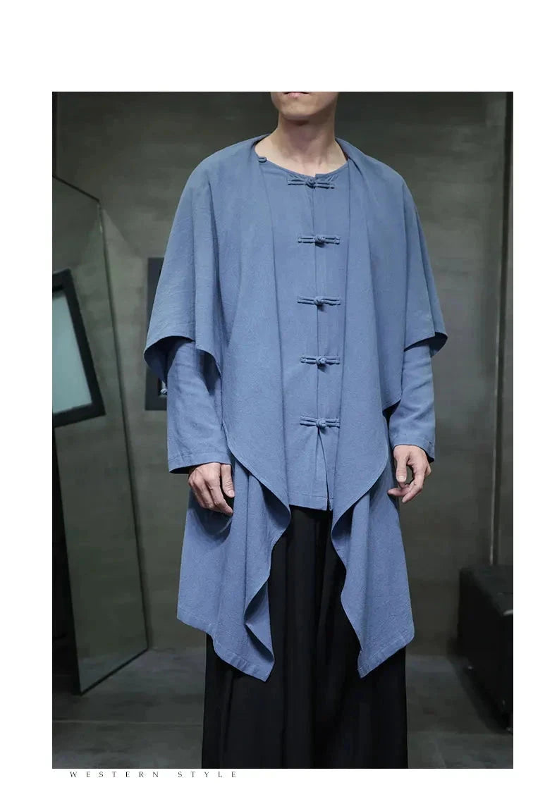 Sand dune Tang suit robe over coat