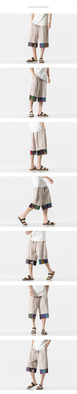 Linen Takibi crop pants