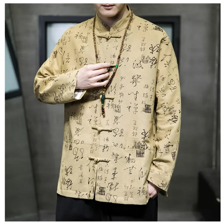 Artistic Chinese calligraphy design Tang dynasty jacket