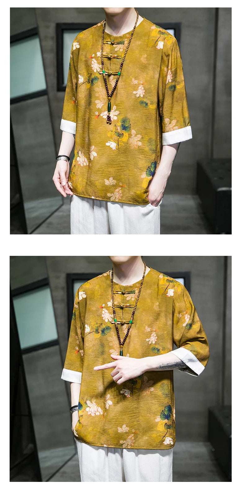 Tai-hua Tang short sleeve shirt