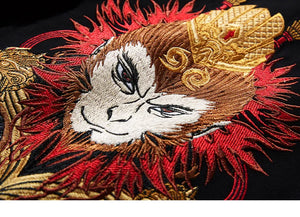 Monkey king embroidery T-shirt