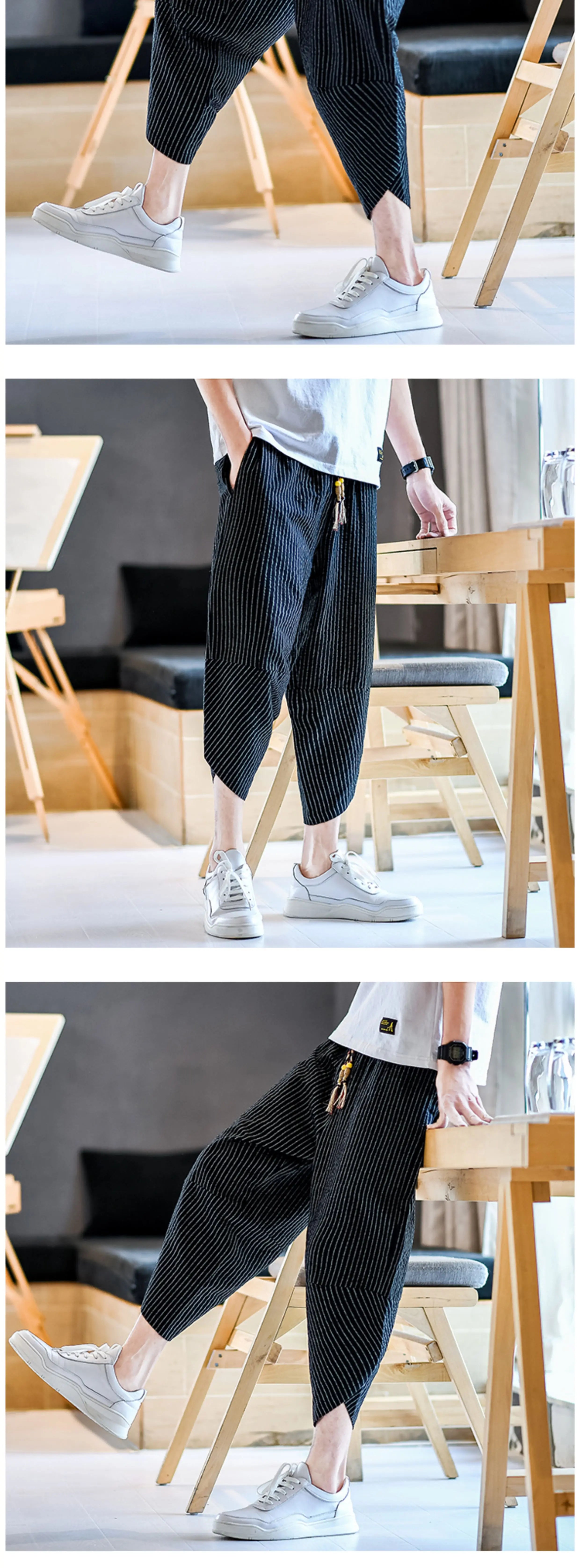 Tenmon ankle length harem pants