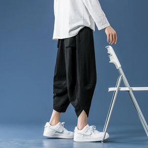 Kaki ankle length harem pants