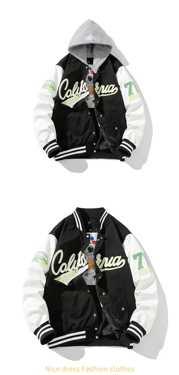 71' spaceman varsity baseball jacket