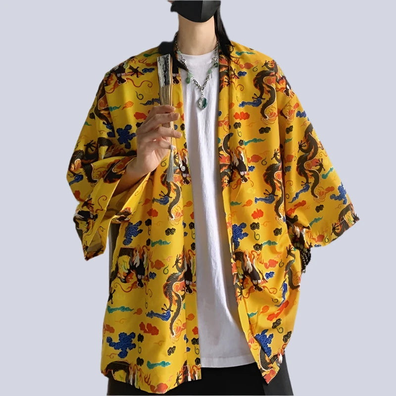 "naru" Japanese style kimono shirt