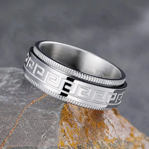 Titanium ancient script ring