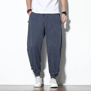 Simple and clean striped design harem pants