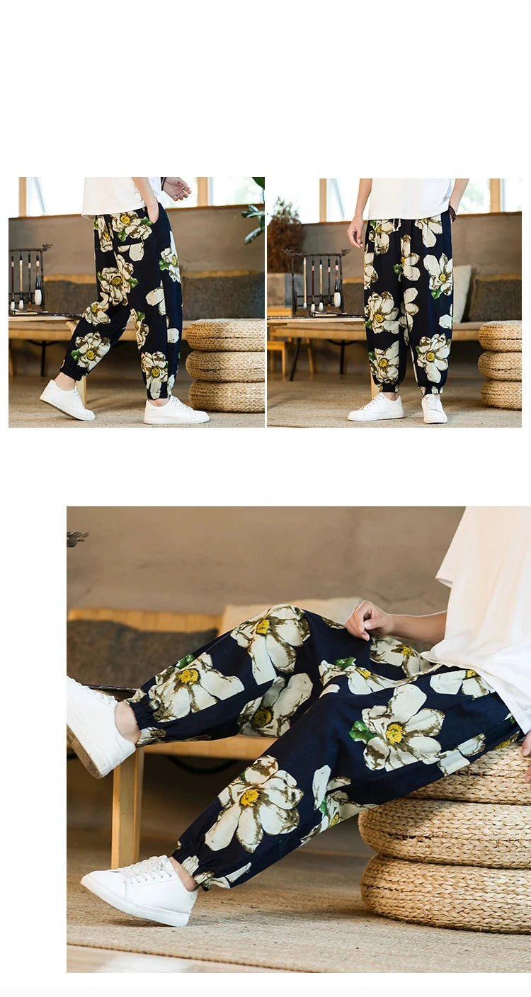 Daisy design harem pants