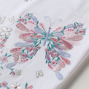 Embroidery butterflies T-shirt