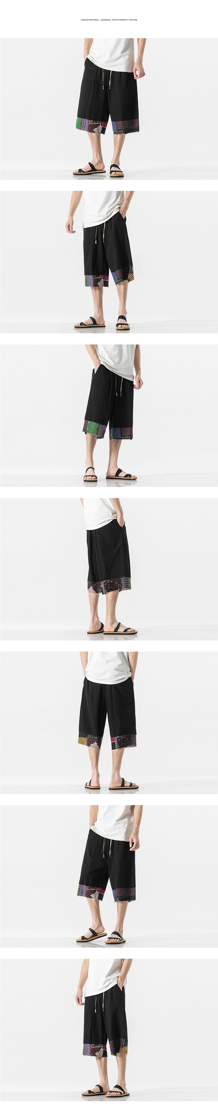 Linen Takibi crop pants