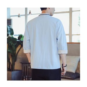 Hongmin solid Tang shirt