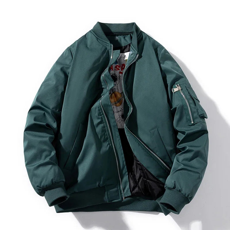 Space man solid bomber jacket