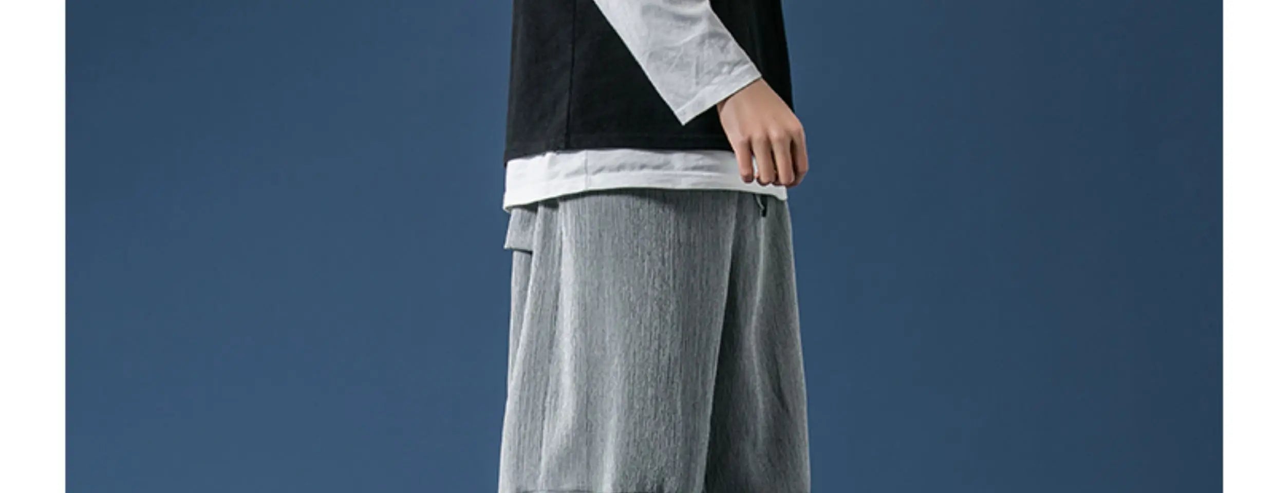 Kaki ankle length harem pants