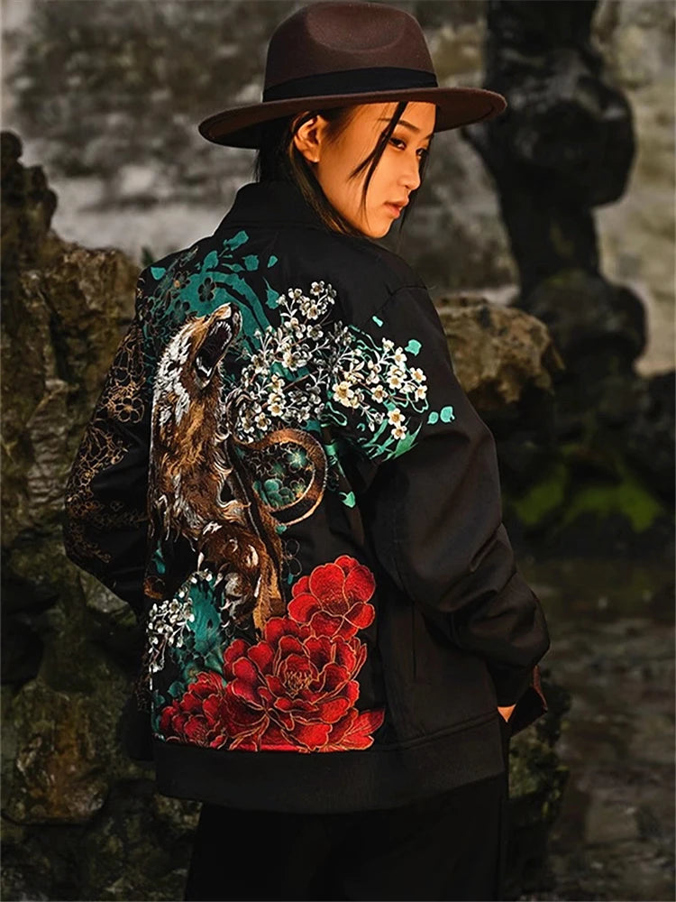 Hyper premium roaring beast embroidery jacket