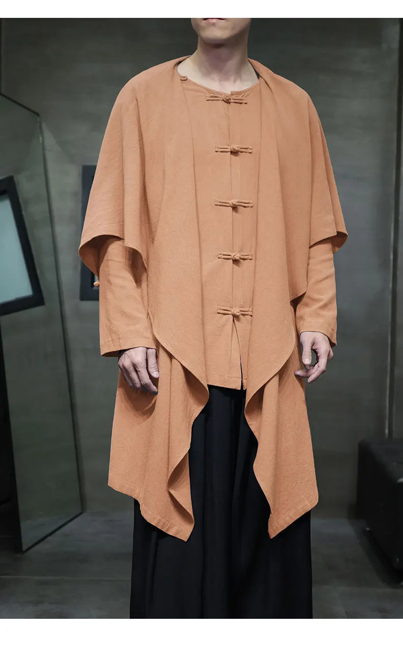 Sand dune Tang suit robe over coat