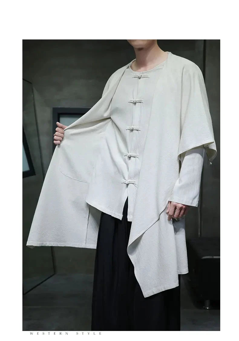 Sand dune Tang suit robe over coat