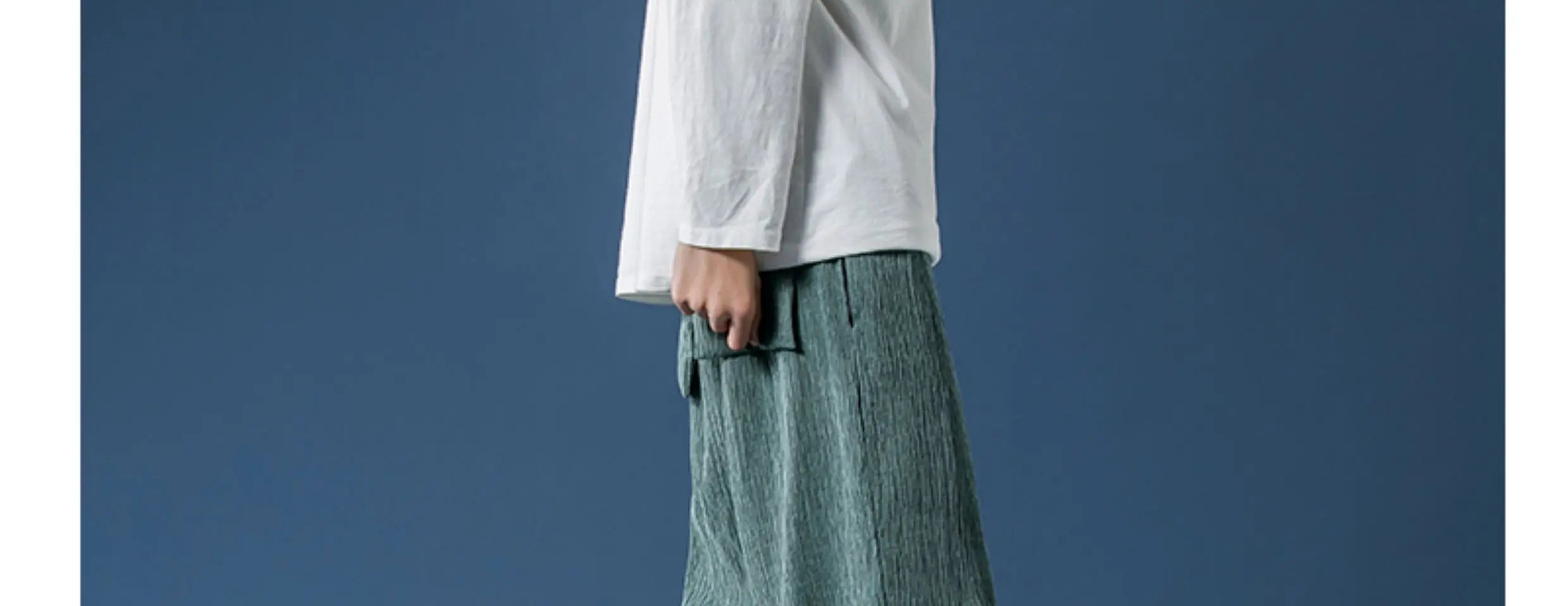 Kaki ankle length harem pants