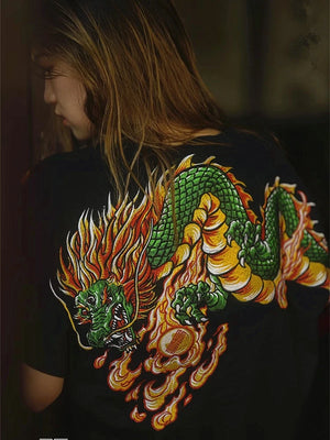 Hyper premium embroidery dragon T-shirt