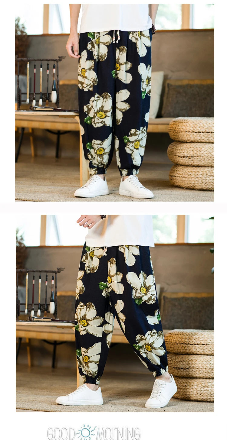 Daisy design harem pants