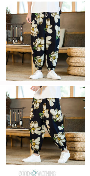 Daisy design harem pants