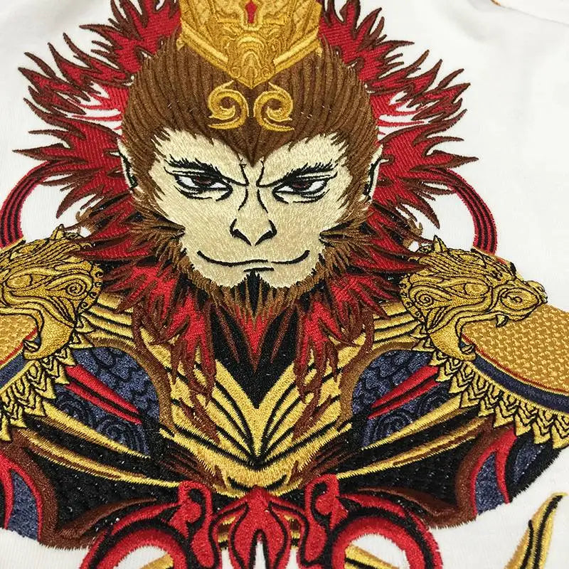 Monkey king embroidery T-shirt