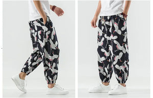 Multi crane harem pants