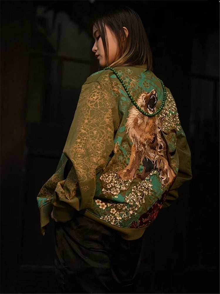 Hyper premium roaring beast embroidery jacket