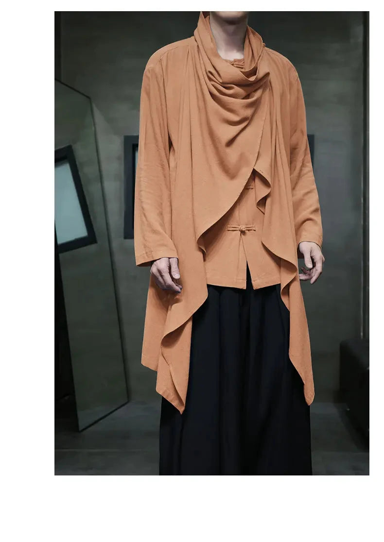 Sand dune Tang suit robe over coat