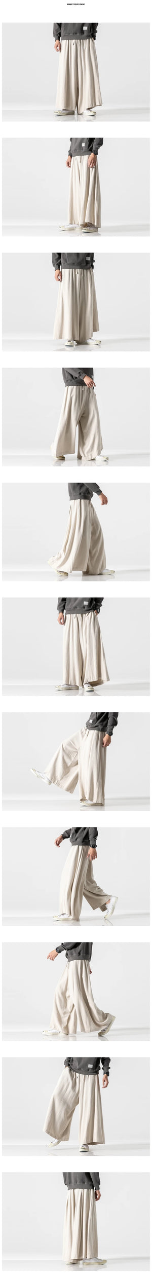 Wide bushido ikebana pants