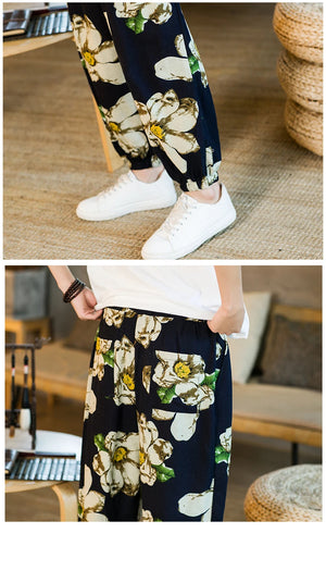 Daisy design harem pants