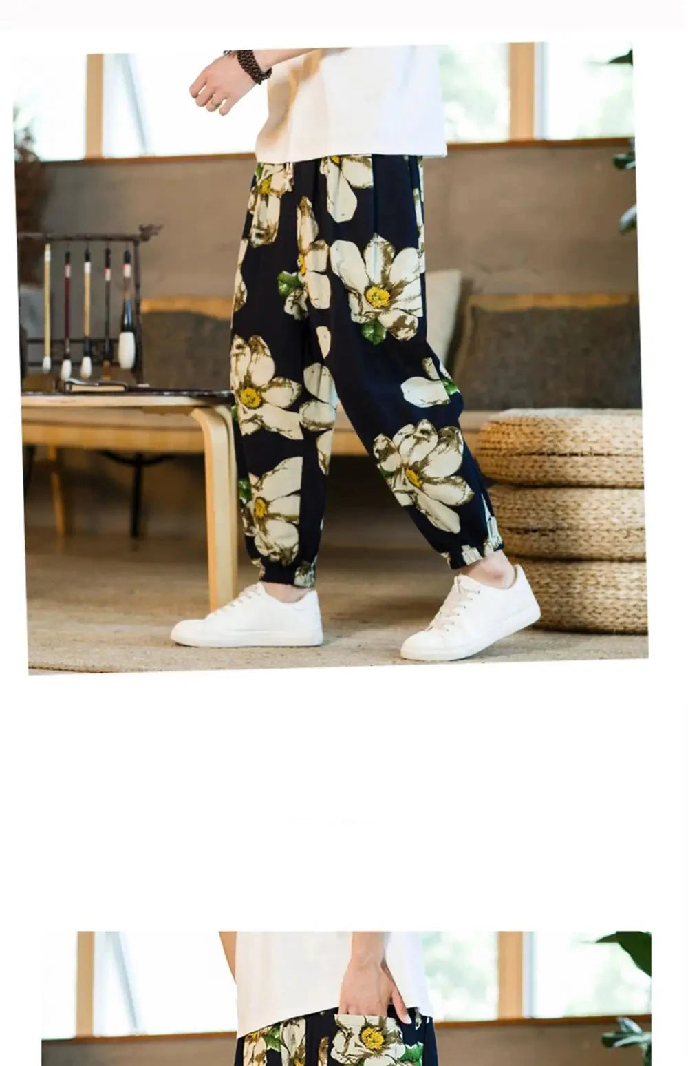 Daisy design harem pants