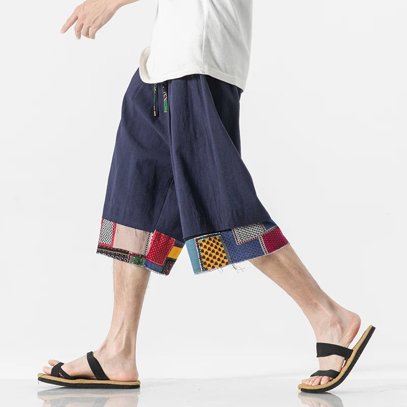 Linen Takibi crop pants