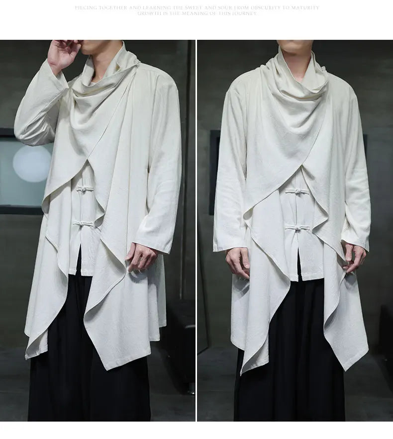 Sand dune Tang suit robe over coat