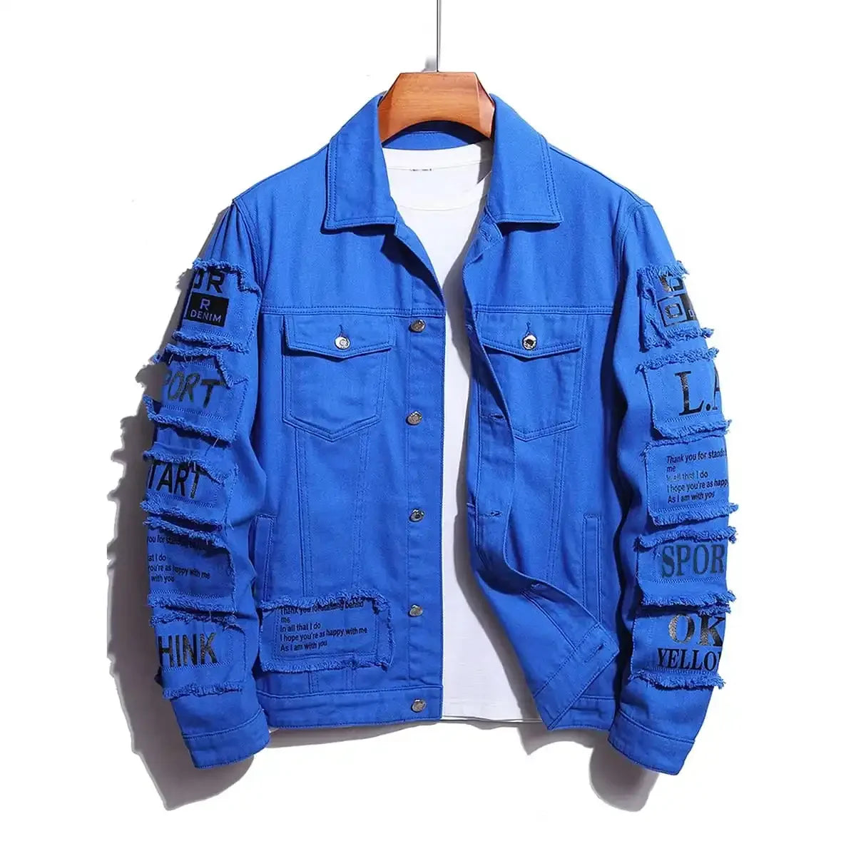 Urban scene vintage denim jean jacket