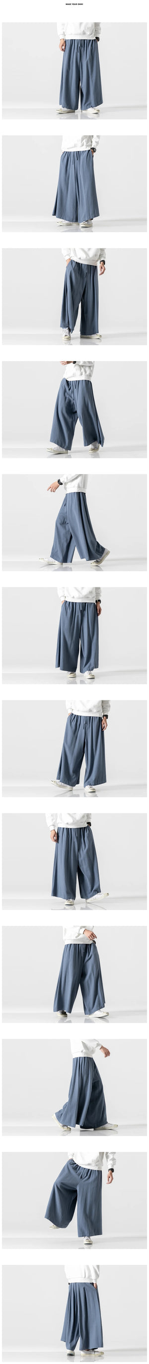 Wide bushido ikebana pants