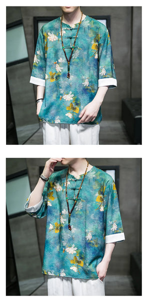 Tai-hua Tang short sleeve shirt