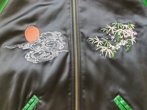 Premium vibrant green jungle tiger sukajan jacket