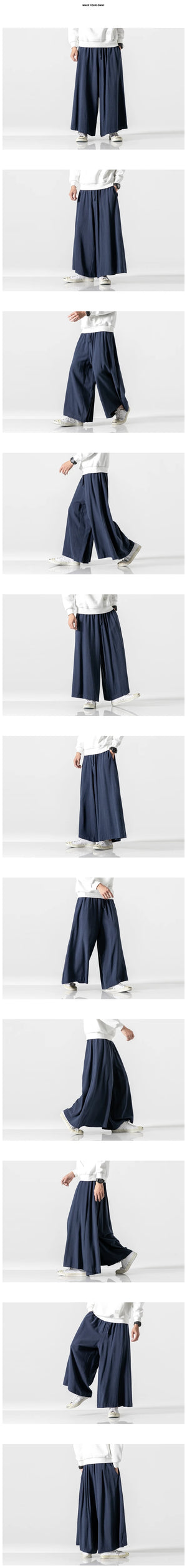 Wide bushido ikebana pants