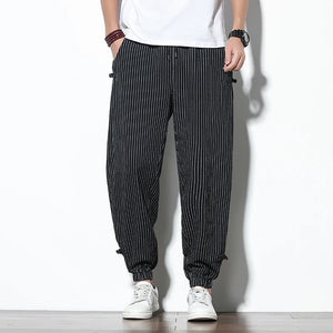 Simple and clean striped design harem pants