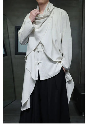 Sand dune Tang suit robe over coat