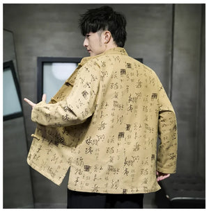 Artistic Chinese calligraphy design Tang dynasty jacket