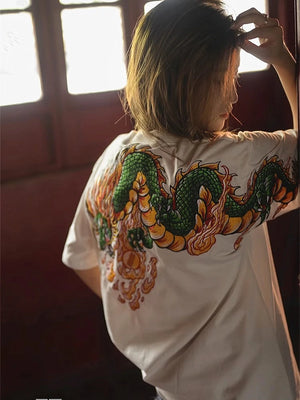 Hyper premium embroidery dragon T-shirt