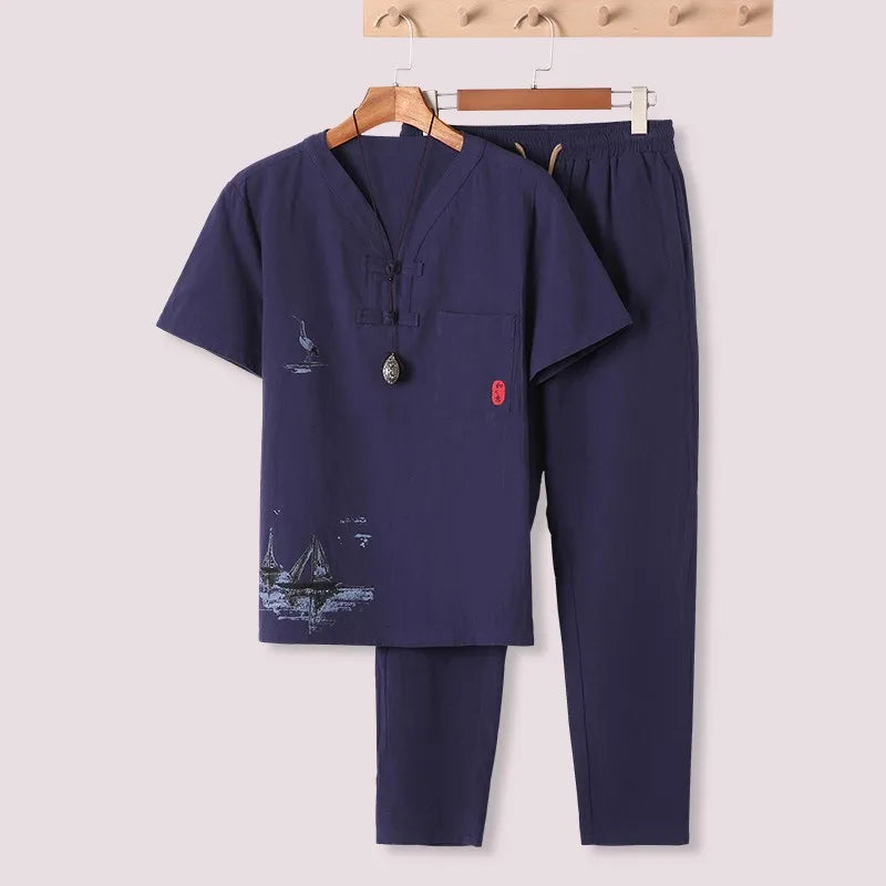 Sansui sailboat Tang shirt + pants set