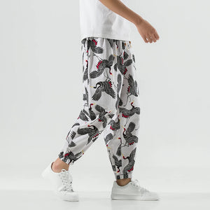 Multi crane harem pants