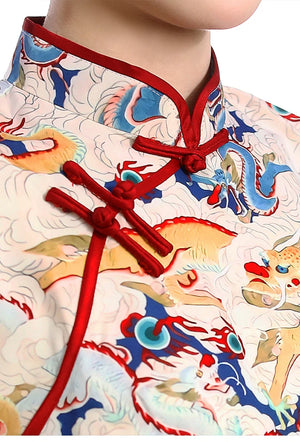 Heavenly dragons cheongsam qipao dress