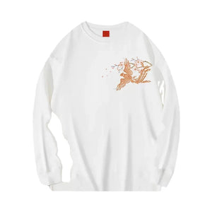 Embroidery sakura phoenix sweatshirt