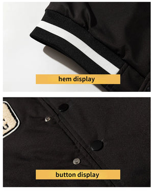 "Fanming" style varsity baseball jacket