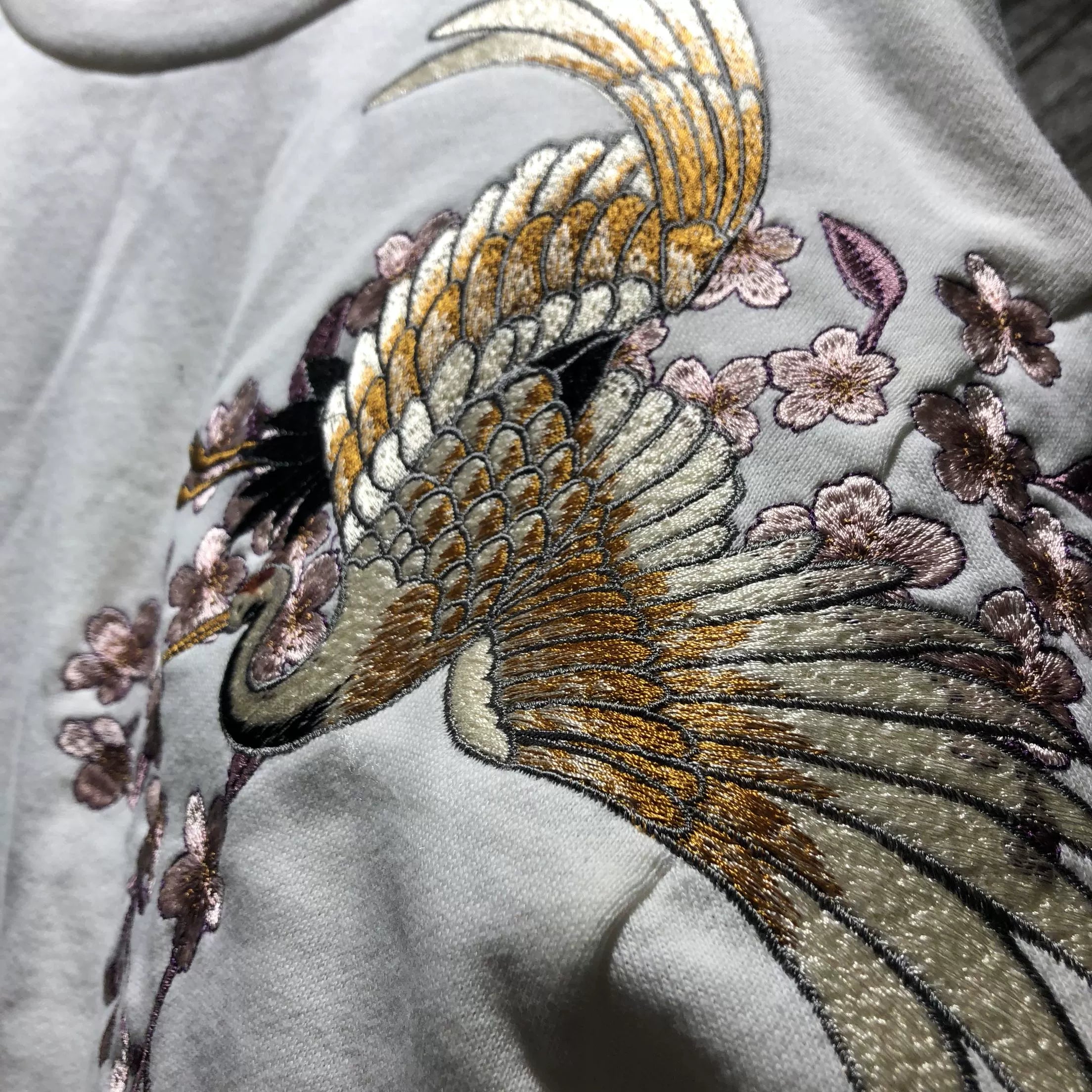 Hyper Premium embroidery crane sweatshirt