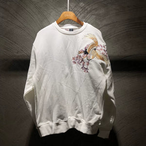 Hyper Premium embroidery crane sweatshirt