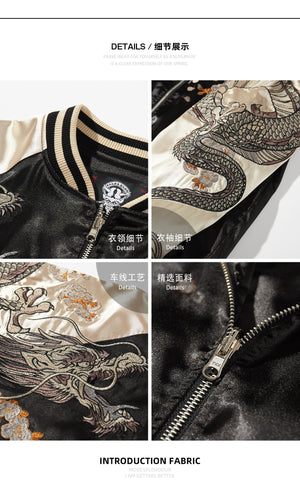 Premium embroidery dragon sleeve sukajan